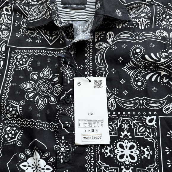 Cactus Man Paisley Button Down Shirt - Picture 3 of 9